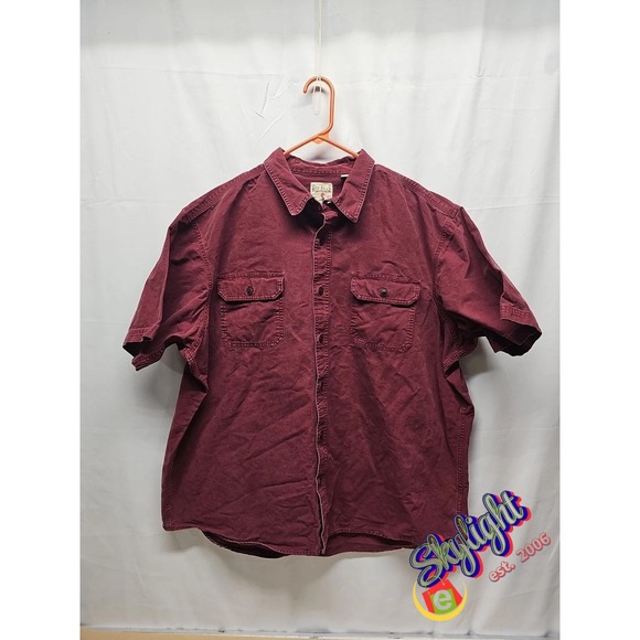 RedHead Other - Red Head Men's Red Short Sleev Denim Shirt Casual Button-Up Western Style Sz 3xl